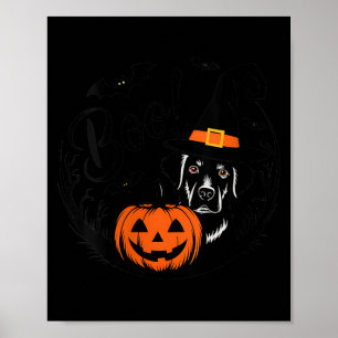 Womens Halloween Spooky Black Labrador Retriever Poster