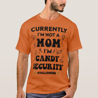 Womens Halloween Spooky Mum Candy Security Funny M T-Shirt