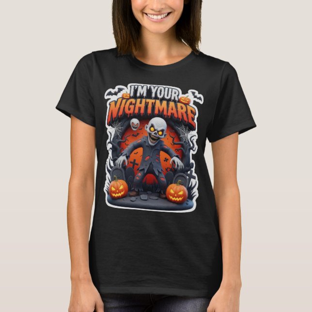 Women's Halloween Sublimation T-Shirt - Black Crew (Front)