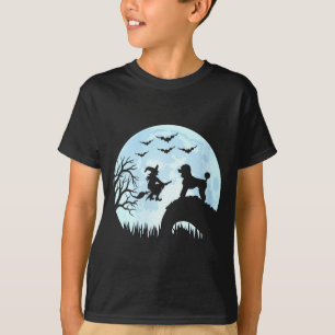 Women's halloween witch poodle T-Shirt