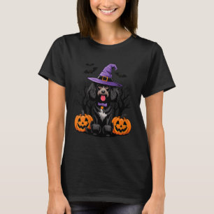 Womens Halloween Witchy Black Standard Poodle Dog T-Shirt