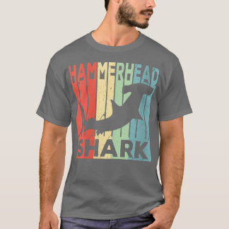 Womens Hammerhead Shark Vintage Unise VNeck  T-Shirt