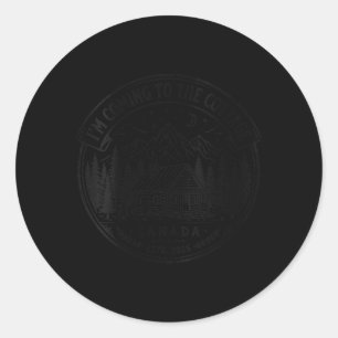 Womens Hand-Drawn Coming Cottage Canada Estd 2025 Classic Round Sticker