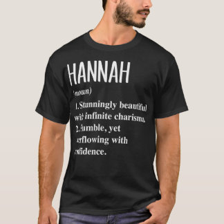 Womens Hannah First Name Definition Personalised G T-Shirt