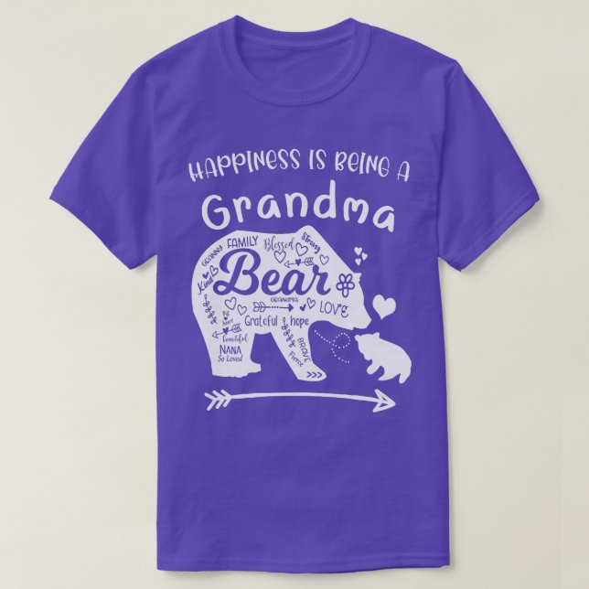 Womens Happiness Is Being a Grandma Arrow Grandma  T-Shirt (Design Front)