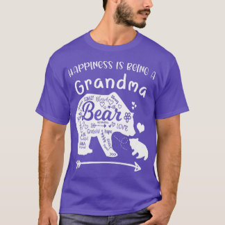 Womens Happiness Is Being a Grandma Arrow Grandma  T-Shirt