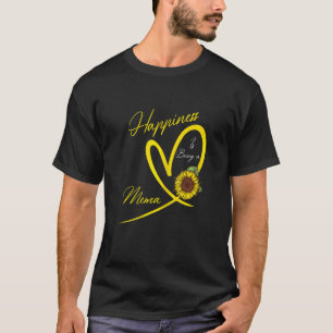 Womens Happiness Is Being A Mema Sunflower T-Shirt
