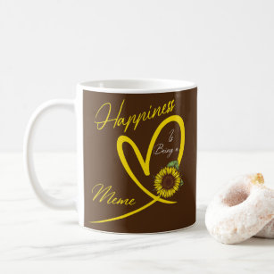 Womens Happiness Is Being A Meme Sunflower Lover Coffee Mug