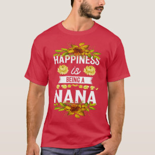 Womens Happiness is being a Nana Grandmother Premi T-Shirt