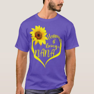 Womens Happiness Is Being A Nana Sunflower Lover G T-Shirt