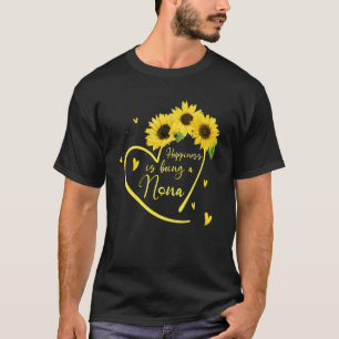 Womens Happiness Is Being A Nona Sunflower T-Shirt