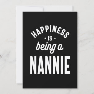 Womens Happiness Nannie Grandma Gift Invitation