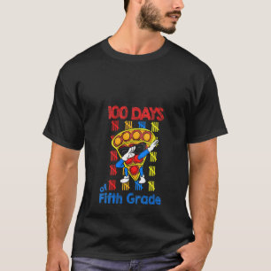 Womens Happy 100 Days Of School Fifth Grade Dabbin T-Shirt