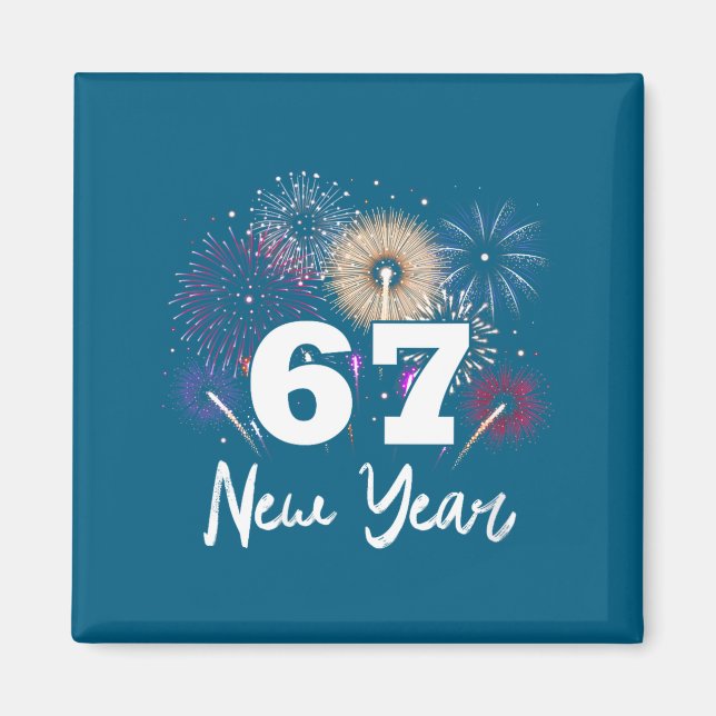 Womens Happy 2026 New Year's Eve Party 67 Meme V-n Magnet (Front)