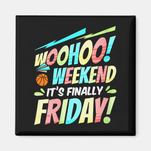Womens Happy Friday Fri Yay Teacher School Meme V- Magnet