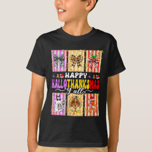 Womens Happy Hallothanksmas Y’all Funny Holiday Ma T-Shirt