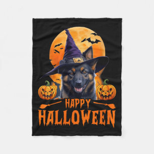 Womens Happy Halloween Dog 1 Fleece Blanket
