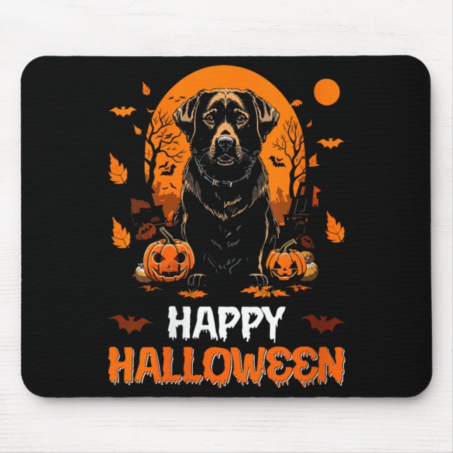 Womens Happy Halloween Dog 2 Mouse Mat (Front)