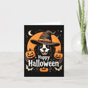 Womens Happy Halloween Dog Card