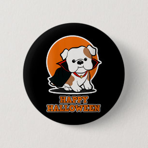 Womens Happy Halloween For Dog Lover - Vampire Dog 6 Cm Round Badge