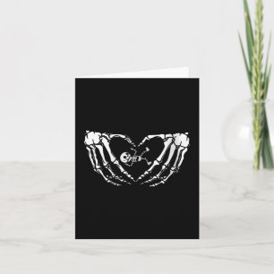 Womens Happy Halloween Pregnant Baby Skeleton Spoo Card