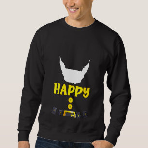 Womens Happy Halloween Shorty Costume Colour Happy Sweatshirt