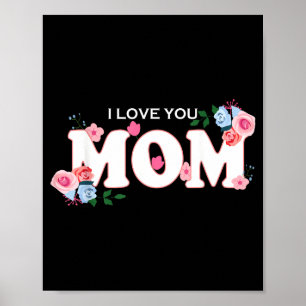 Womens happy mother's day i love you mum poster