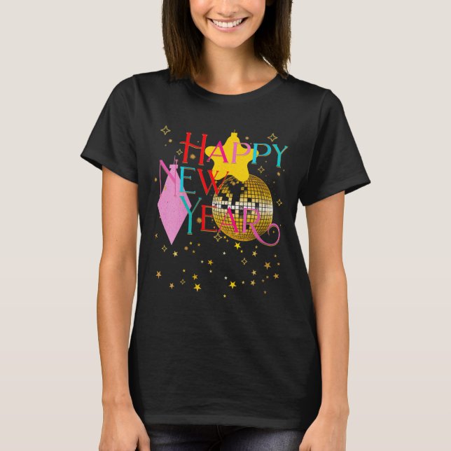 Womens Happy New Years Eve Party Supplies 2026 Mat T-Shirt (Front)