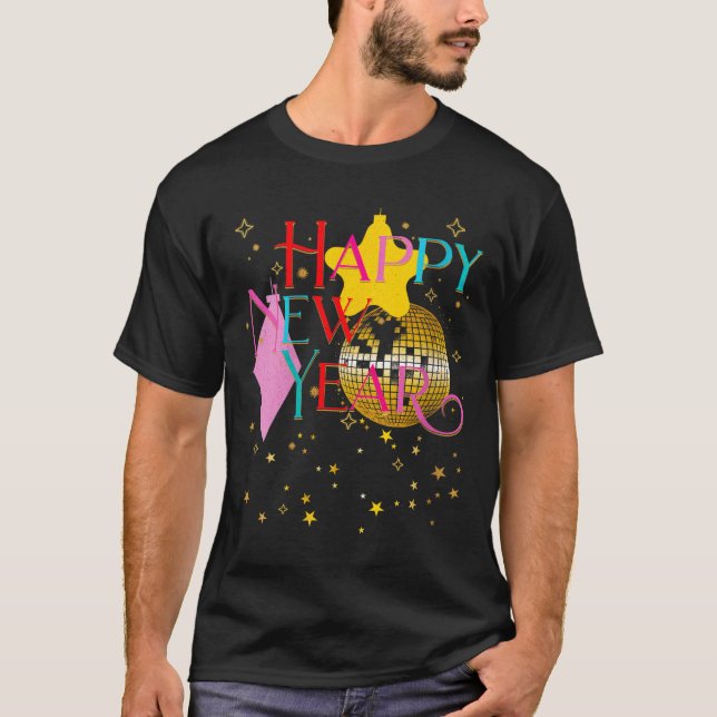 Womens Happy New Years Eve Party Supplies 2026 Mat T-Shirt (Front)