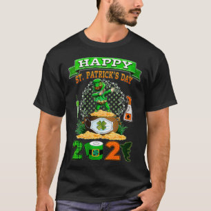 Womens Happy St Patrick's Day 2021 Dabbing Leprech T-Shirt