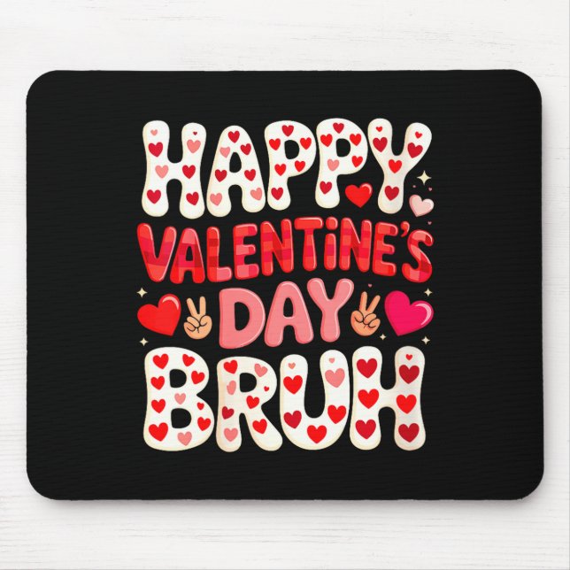 Women's Happy Valentine's Day Hearts Matching Kids Mouse Mat (Front)