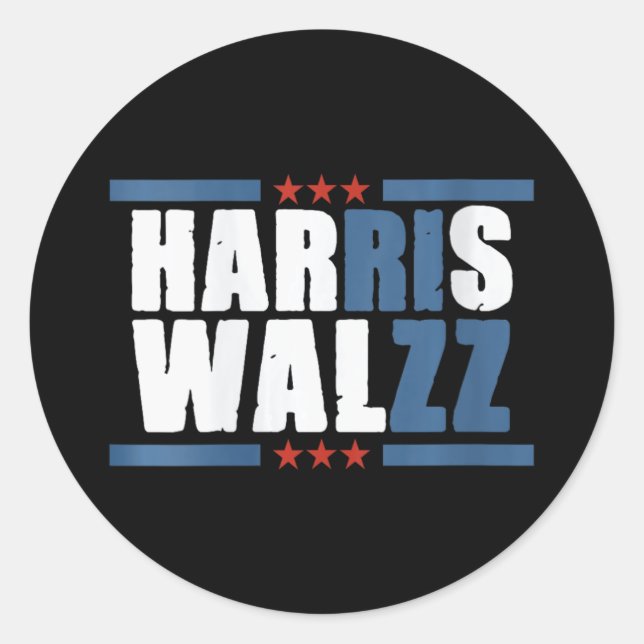 Womens Harris Wz Rizz Funny Voting Kamala Presiden Classic Round Sticker (Front)
