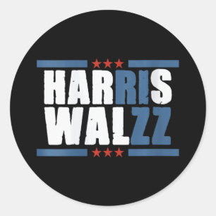 Womens Harris Wz Rizz Funny Voting Kamala Presiden Classic Round Sticker
