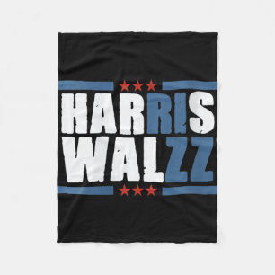 Womens Harris Wz Rizz Funny Voting Kamala Presiden Fleece Blanket