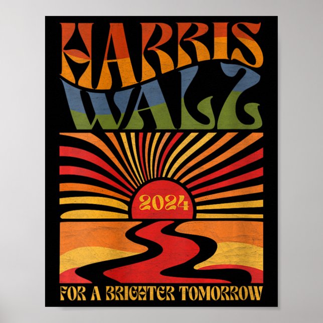 Womens Harriswaltz 2024 For A Brighter Tomorrow Bo Poster (Front)