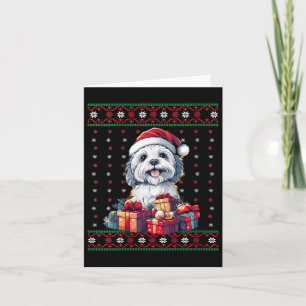 Womens Havanese Santa Hat Dog Lover Xmas Havanese  Card