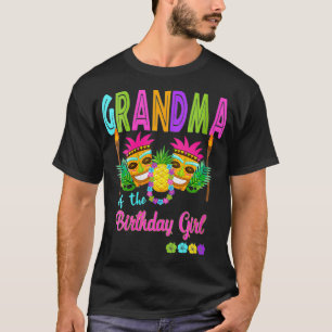 Womens Hawaiian Luau Birthday Party Matching Tiki  T-Shirt