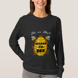Womens He Or She Grammie To Bee Gender Baby Reveal T-Shirt