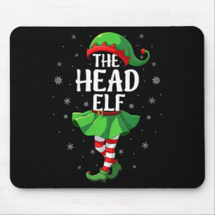Womens Head Elf Christmas Girls Women Elf Squad Xm Mouse Mat