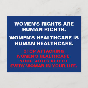Women's Health Care is Human HealthCare Postcard
