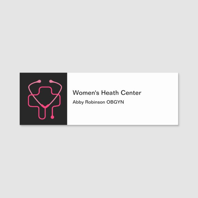 Women's Health OBGYN Medical Office  Name Tag (Front)