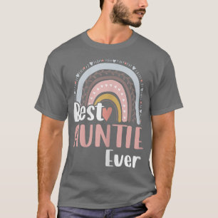Womens Heart Boho Rainbow Best Auntie Ever Mother' T-Shirt