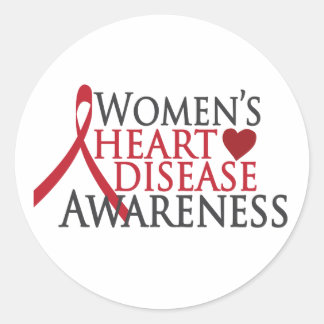 Women's Heart Disease Awareness Classic Round Sticker