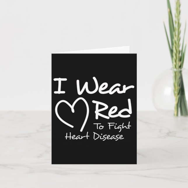 Women's Heart Disease Design  Card (Front)