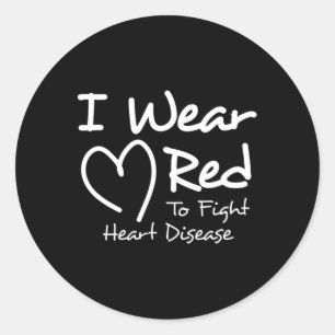 Women's Heart Disease Design Classic Round Sticker