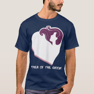 Womens Heart Mother Of The Groom Mothers Day  T-Shirt