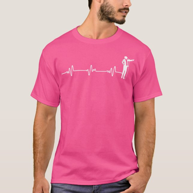 Womens Heartbeat Heartline Heart Rate Opera-Singer T-Shirt (Front)