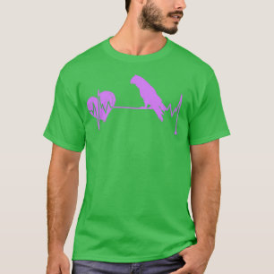 Womens Heartbeat Parrot Gift Product Pet Parrot Lo T-Shirt
