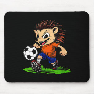 Womens Hedgehog Footballer V-neck Mouse Mat