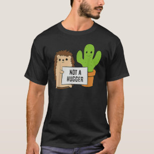 Womens Hedgehog Love Kactus Valentine Hedgehog Cos T-Shirt